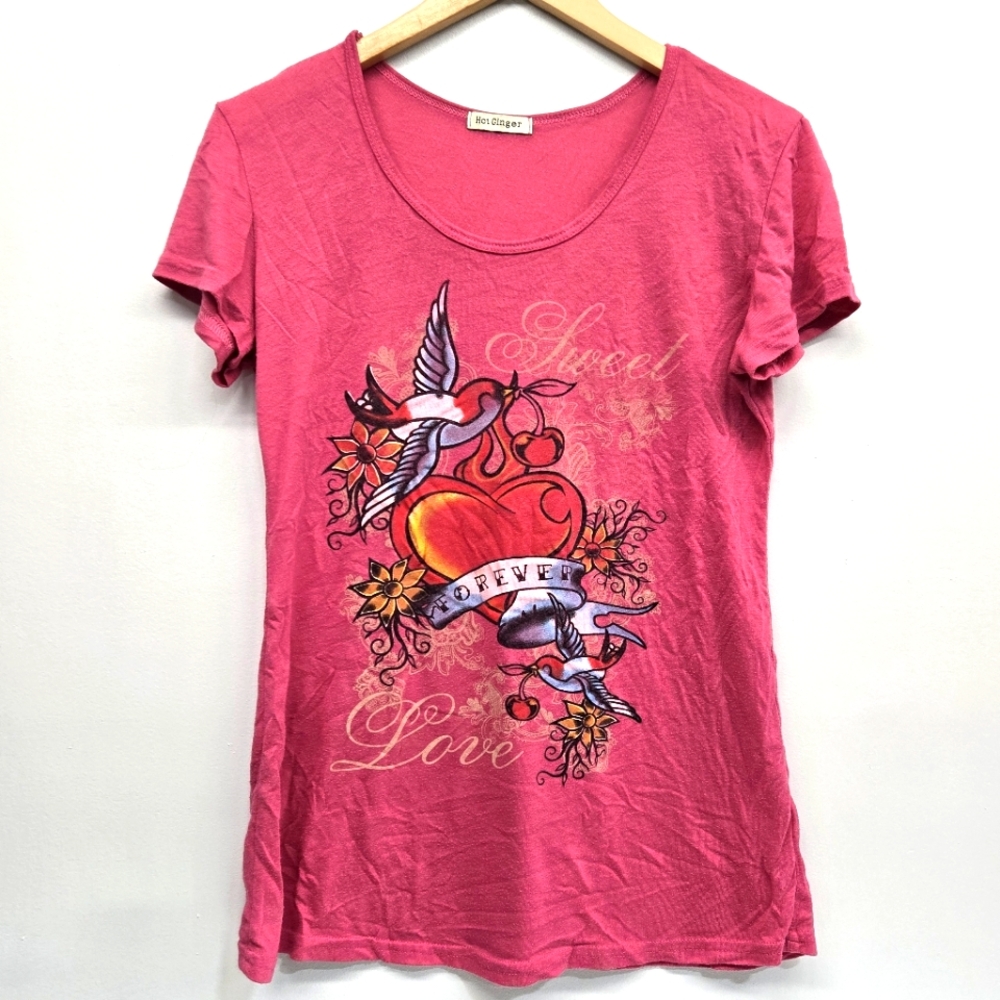 Vintage Hot Ginger Y2K Ed Hardy style Tshirt